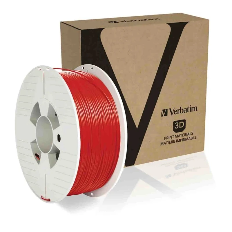 Verbatim 1.75 mm Red PET-G 3D Printer Filament, 1 kg 55053