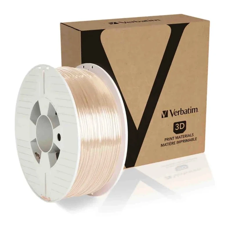 Verbatim 2.85 mm Transparent PET-G 3D Printer Filament 1 kg 55059