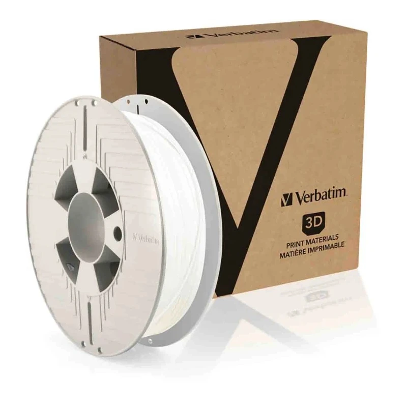 Verbatim 1.75 mm White Thermoplastic Elastomer Flexible 3D Printer Filament for FDM Printing 230°C 500g 55510