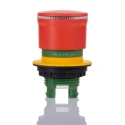 Eaton Emergency Stop Push Button Head M22 Series, Pull Release, Illuminated, 30 mm Diameter 197537 M22-PVL30