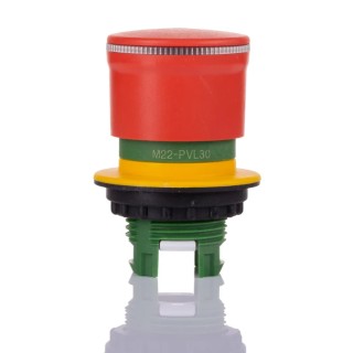 Eaton Emergency Stop Push Button Head M22 Series, Pull Release, Illuminated, 30 mm Diameter 197537 M22-PVL30