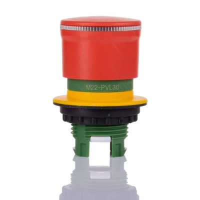 Eaton Emergency Stop Push Button Head M22 Series, Pull Release, Illuminated, 30 mm Diameter 197537 M22-PVL30
