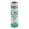 Saft LS14500 Lithium Thionyl Chloride AA Battery 3.6 V, 2.6 Ah, Non-Rechargeable, Industrial Grade LS14500