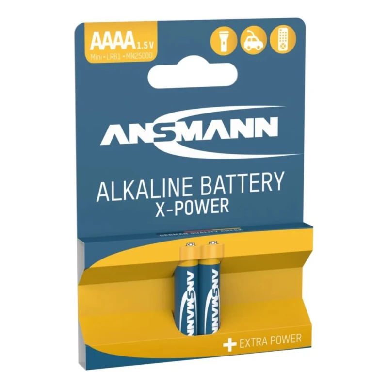 Ansmann 1.5 V Alkaline AAAA Battery 500mAh Capacity LR8D425 1510-0005