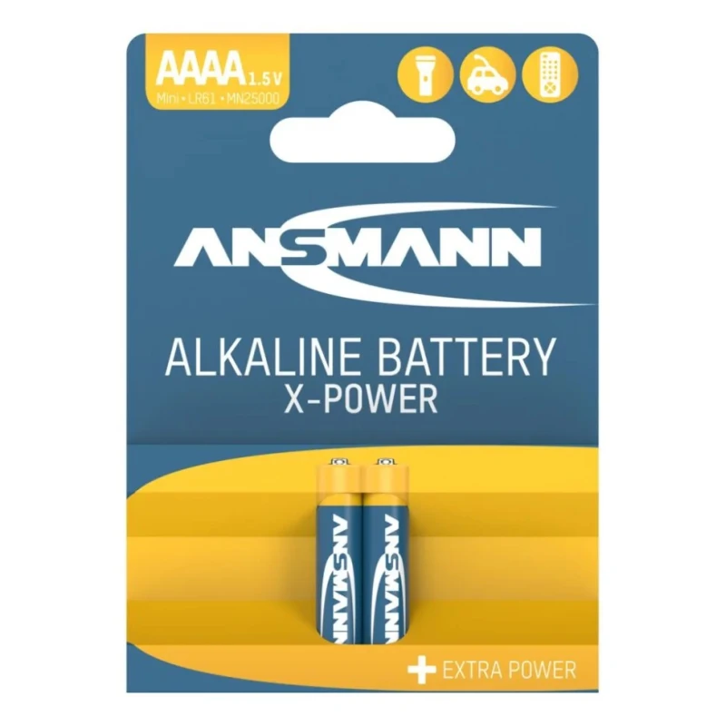 Ansmann 1.5 V Alkaline AAAA Battery 500mAh Capacity LR8D425 1510-0005
