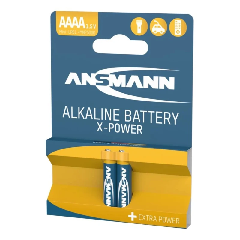 Ansmann 1.5 V Alkaline AAAA Battery 500mAh Capacity LR8D425 1510-0005