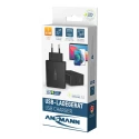 Ansmann 2 Output USB Type C AC/DC Adapter EU Plug 20V DC Output 3A 45W HC245PD 1001-0095