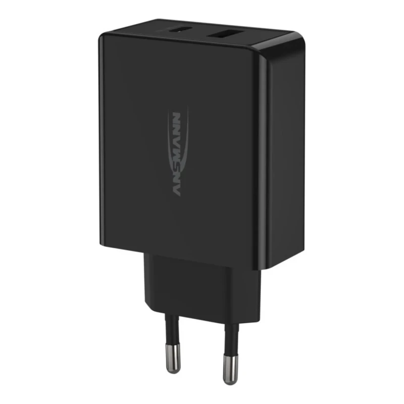 Ansmann 2 Output USB Type C AC/DC Adapter EU Plug 20V DC Output 3A 45W HC245PD 1001-0095