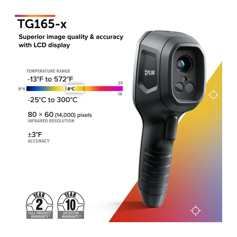 FLIR TG165 USB 2.0 Thermal Imaging Camera 300 °C, 80 x 60 Pixel Detector Resolution FLIR TG165-X