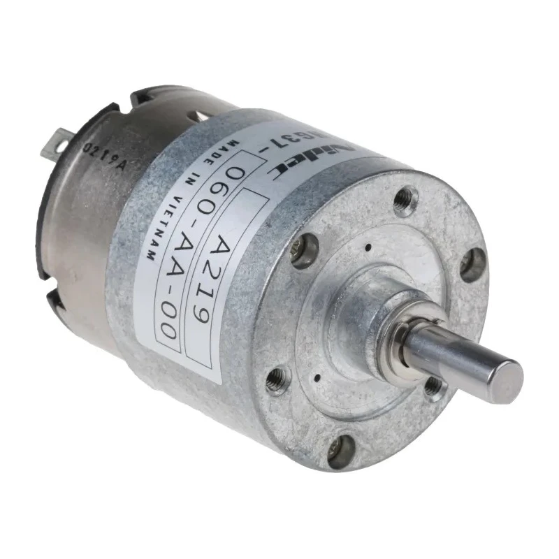 Nidec Components Geared DC Motor 12V DC 20 Ncm Torque 70 RPM 6 mm Shaft Diameter HG37-060-AA-00