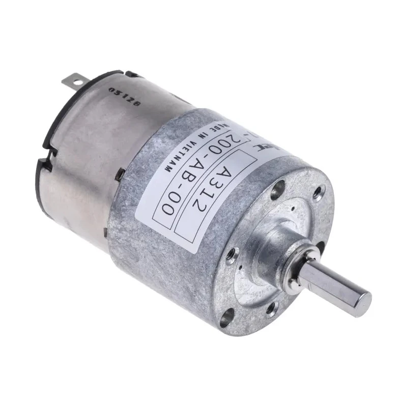 Nidec Components Geared DC Geared Motor 24V DC 59 Ncm Torque 22 RPM 6 mm Shaft Diameter HG37-200-AB-00