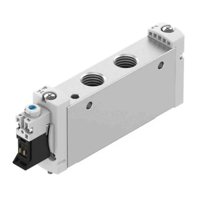 Festo Pneumatic Solenoid Valve 5/2 Monostable Electric 24V, 1/4 in Port, Wrought Aluminium Alloy Body VUVG-L18-M52-MT-G14-1P3