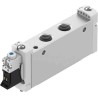 Festo Pneumatic Solenoid Valve 5/2 Monostable Electric 24V, 1/4 in Port, Wrought Aluminium Alloy Body VUVG-L18-M52-MT-G14-1P3