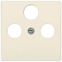 Siemens Coaxial Cover Plate White Thermoplastic Faceplate with 3 Outlets 55mm Height 5TG2528-2