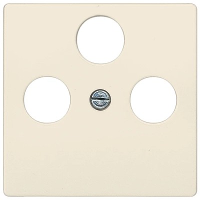 Siemens Coaxial Cover Plate White Thermoplastic Faceplate with 3 Outlets 55mm Height 5TG2528-2