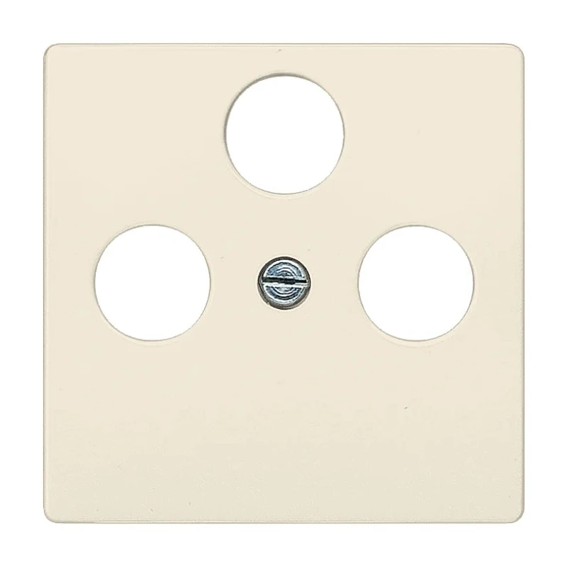 Siemens Coaxial Cover Plate White Thermoplastic Faceplate with 3 Outlets 55mm Height 5TG2528-2