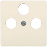 Siemens Coaxial Cover Plate White Thermoplastic Faceplate with 3 Outlets 55mm Height 5TG2528-2