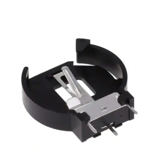 RS PRO 2032 Battery Holder Leaf Spring, Polyamide 66 Body, Through Hole Mount, Diameter 20 mm, Height 21.5 mm, Model 237-8258
