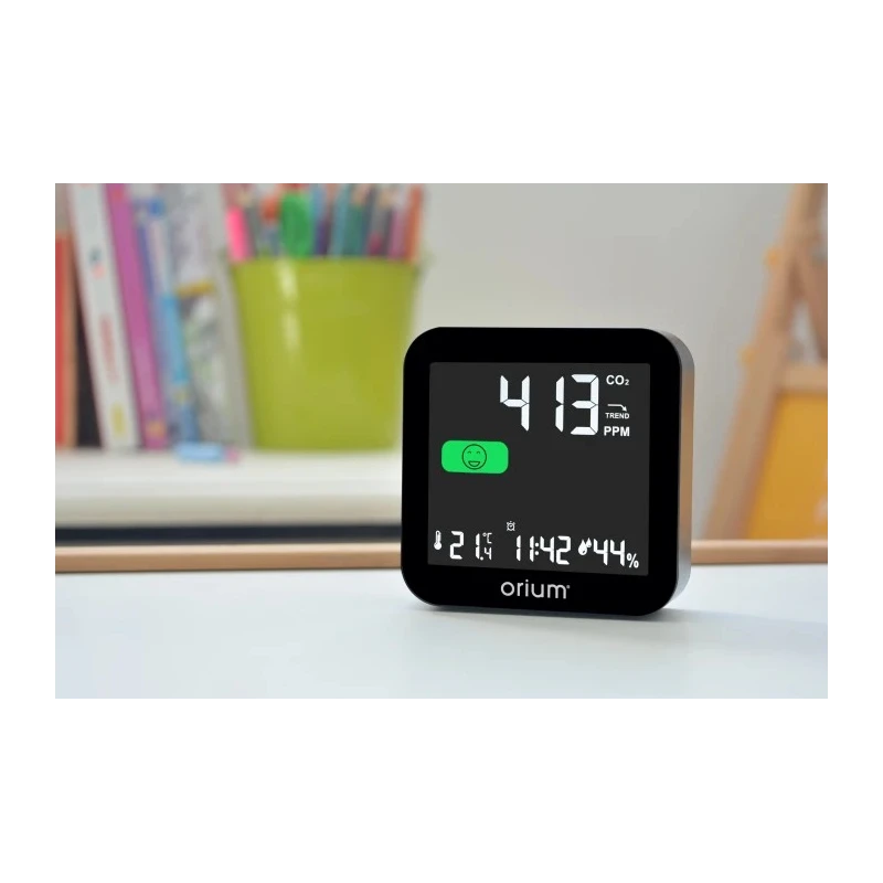 Orium Quaelis 14 CO2 Sensor 50 °C Operating Temperature, 99 %RH Max, Rechargeable Battery USB Powered 11325