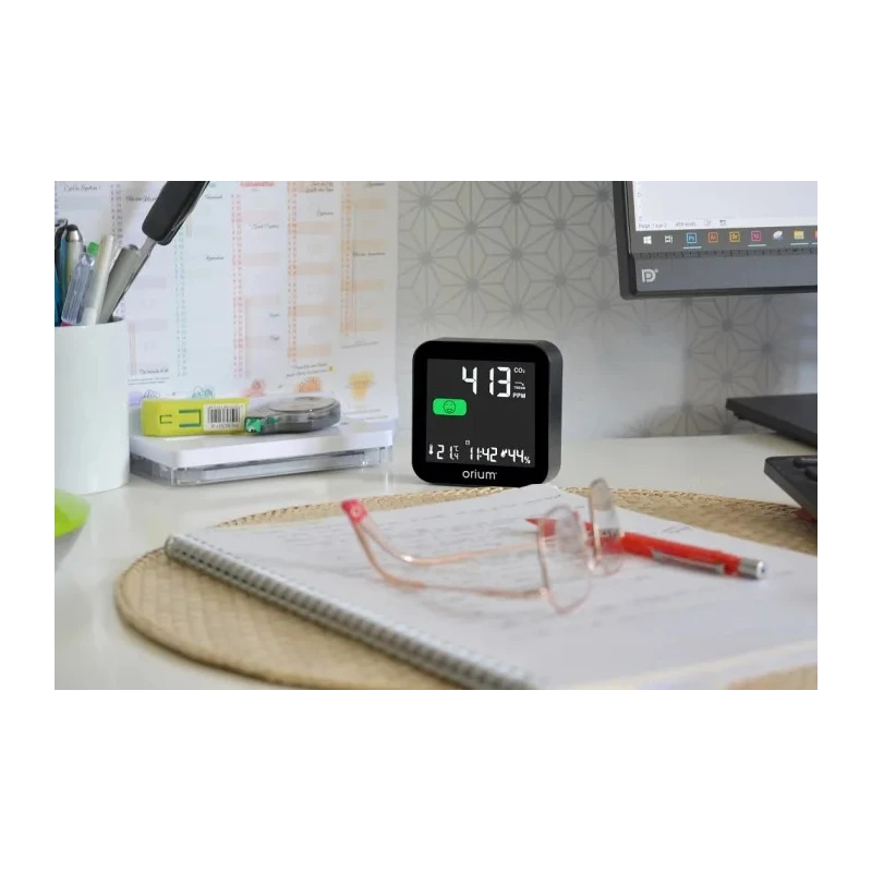 Orium Quaelis 14 CO2 Sensor 50 °C Operating Temperature, 99 %RH Max, Rechargeable Battery USB Powered 11325