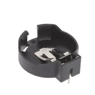 RS PRO Battery Holder Leaf Spring Through Hole Mount Polybutylene Terephthalate Body 1 Cell 24mm Diameter 9.2mm Height CR2450