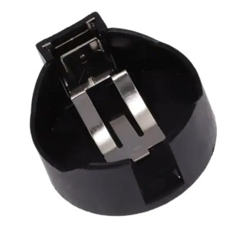 RS PRO Battery Holder Leaf Spring Single Cell 24mm Diameter 11.99mm Height Through Hole Mount Polybutylene CR2477