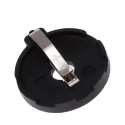 RS PRO Battery Holder Leaf Spring, Polybutylene Terephthalate Body, Through Hole Mount, 23mm Diameter, 6.1mm Height CR2032