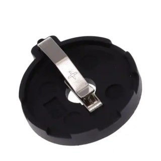 RS PRO Battery Holder Leaf Spring, Polybutylene Terephthalate Body, Through Hole Mount, 23mm Diameter, 6.1mm Height CR2032