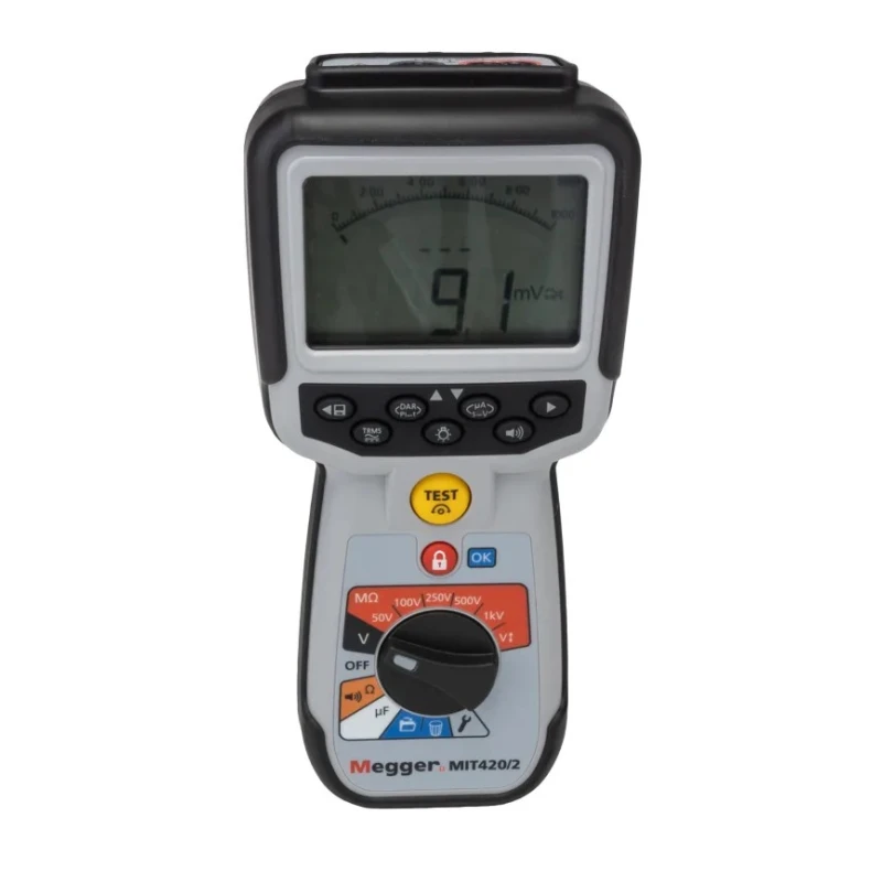 Megger Insulation Tester MIT420 2, 10 V Min, 1 kV Max, 200 GΩ, CAT IV, 205mA Test Current MIT420