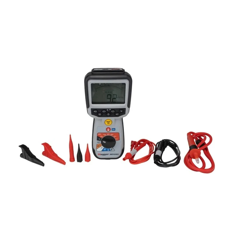 Megger Insulation Tester MIT420 2, 10 V Min, 1 kV Max, 200 GΩ, CAT IV, 205mA Test Current MIT420