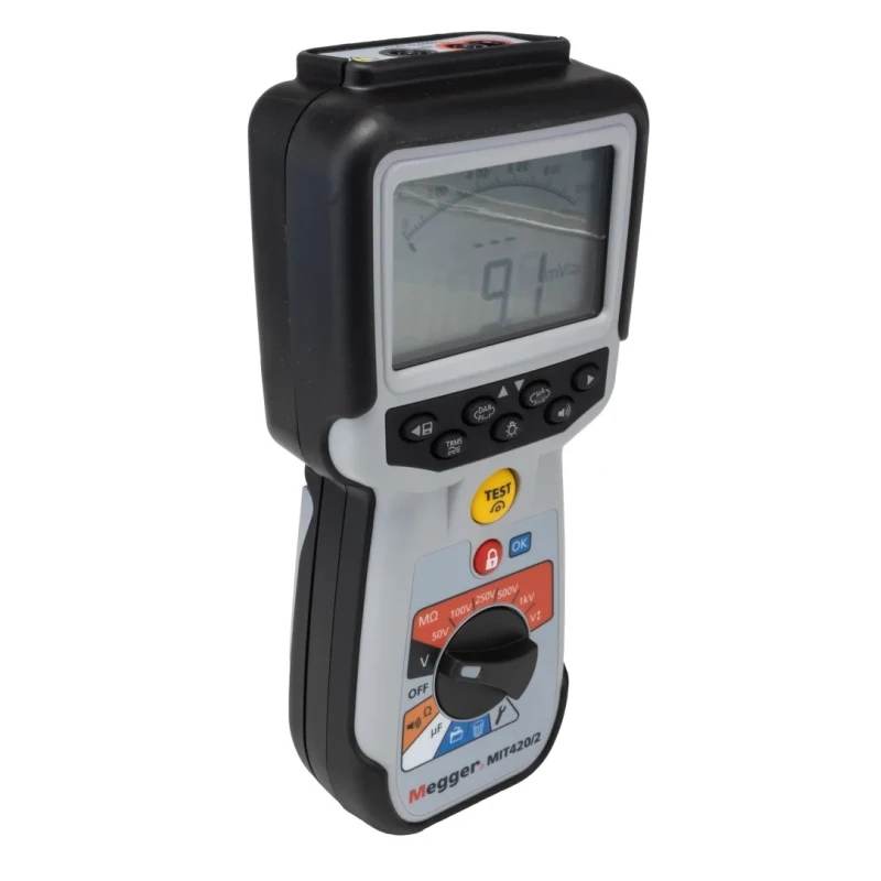 Megger Insulation Tester MIT420 2, 10 V Min, 1 kV Max, 200 GΩ, CAT IV, 205mA Test Current MIT420