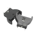 RS PRO CR2032 Battery Holder Leaf Spring Through Hole Polyamide 66 Body RS PRO CR2032