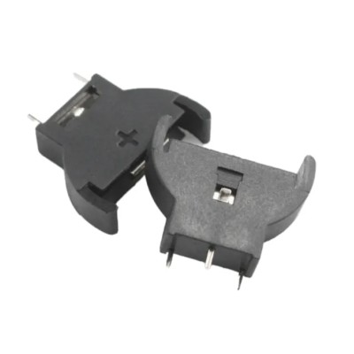 RS PRO CR2032 Battery Holder Leaf Spring Through Hole Polyamide 66 Body RS PRO CR2032