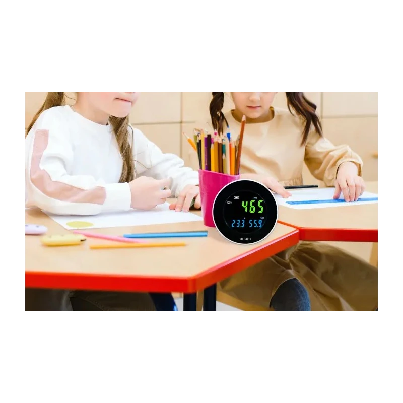 Orium CO2 Sensor Indoor Air Quality Monitor 70 °C Operating Temp, USB Connectivity, Rechargeable Lithium Battery 11334