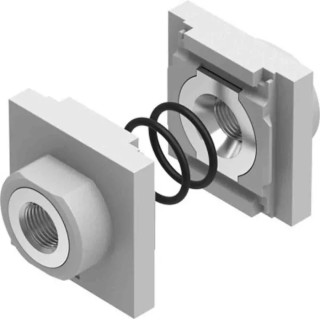 Festo Die-Cast Aluminium Connection Plate for MS Pneumatic System with Two G1/4 Ports MS4-AGB