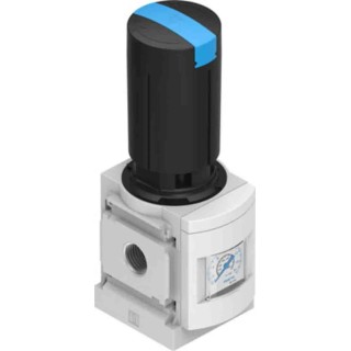 Festo Pneumatic Regulator MS Series G 1/4 Inlet Outlet 20 bar Max Operating Pressure Polyamide Material MS6-LR-1/4-D7-AS
