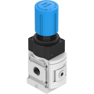 Festo MS Series Pneumatic Regulator Aluminium G 1/4 Thread 14 Bar Maximum Operating Pressure MS6-LRP-1/4-D2-A8