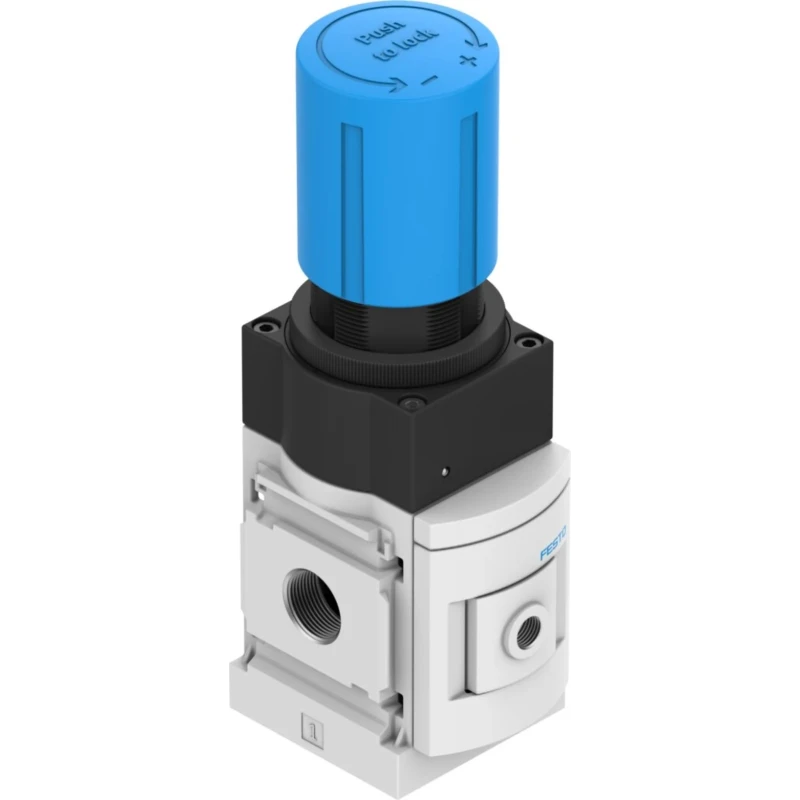 Festo MS Series Pneumatic Regulator Aluminium G 1/4 Thread 14 Bar Maximum Operating Pressure MS6-LRP-1/4-D2-A8