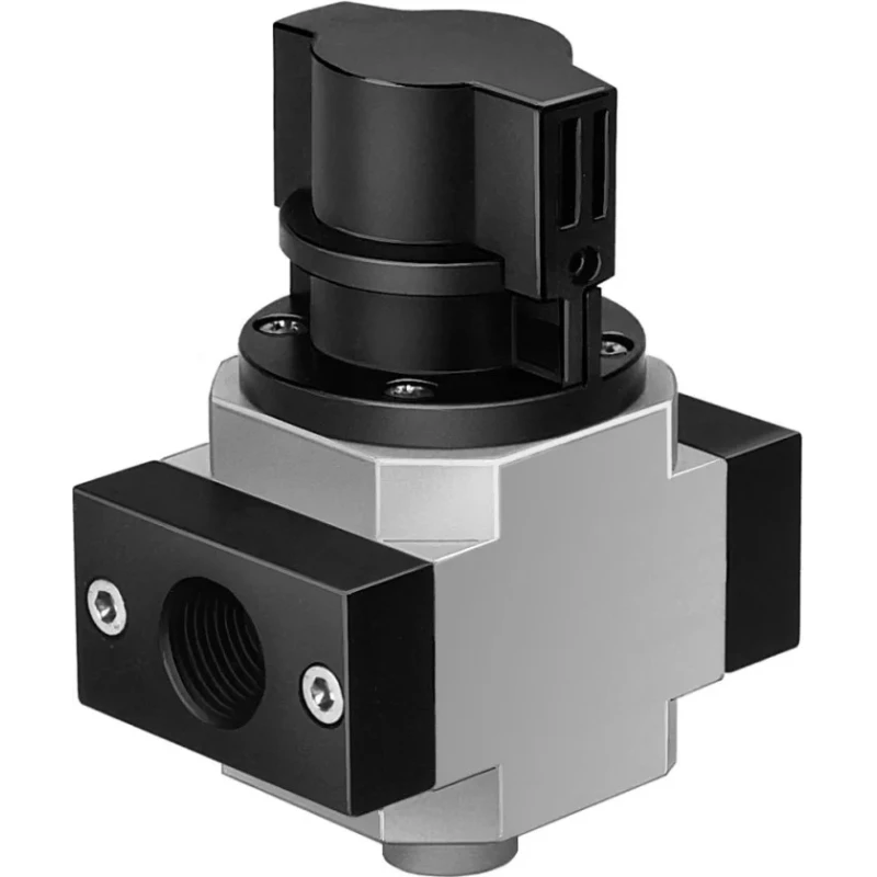 Festo Pneumatic Manual Control Valve HE Series, 3/2 Bistable, G 1/4 Port, 16 Bar Max Pressure, Die Cast HE-1/4-D-MINI