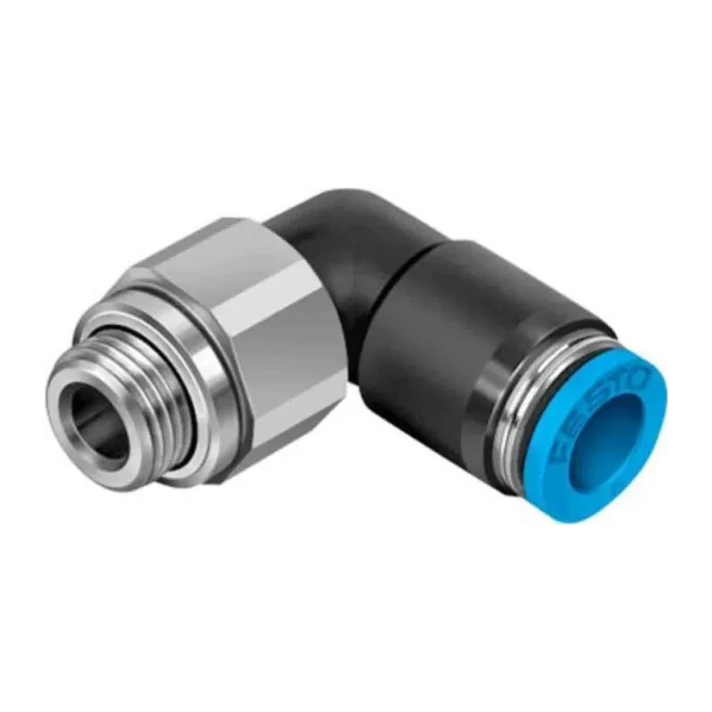 Festo Polybutylene Terephthalate Pneumatic Rotary Union Push-in Tube Connection Size 6mm 90° QSRL-G1/4-6