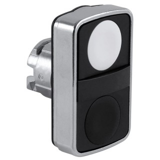 Schneider Electric Harmony XB4 Series Black, White Momentary Push Button Head, 22 mm Cutout, IP67 ZB4BA7120
