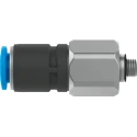 Festo Pneumatic Rotary Union Polybutylene Terephthalate Material M5 Male Threaded Push-In Tube Connection 6mm 14 QSR-M5-6