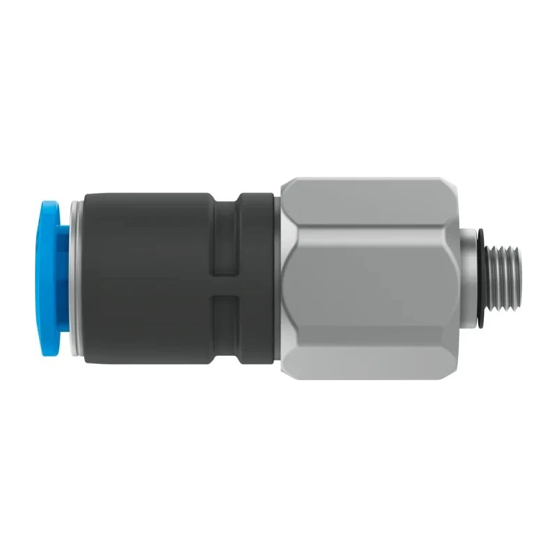 Festo Pneumatic Rotary Union Polybutylene Terephthalate Material M5 Male Threaded Push-In Tube Connection 6mm 14 QSR-M5-6