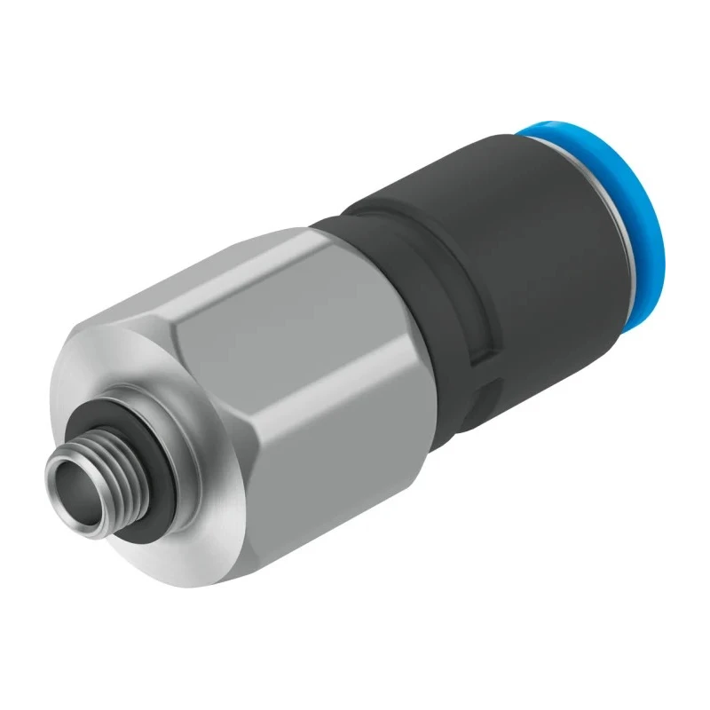 Festo Pneumatic Rotary Union Polybutylene Terephthalate Material M5 Male Threaded Push-In Tube Connection 6mm 14 QSR-M5-6