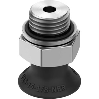 Festo Pneumatic Suction Cup 12 mm Flat Nitrile Rubber (NBR) Pad with G 1/8 Mounting Thread VAS-15-1/8-NBR