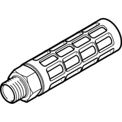 Festo Polyethylene Pneumatic Silencer 10 Bar G 1 Connection Thread Male U-1-B