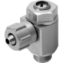 Festo Pressure Relief Valve with Union Nut G 1/8, Threaded 1/8 in, Brass, Nitrile Rubber, Aluminium, Zinc GRLA-1/8-PK-6-B