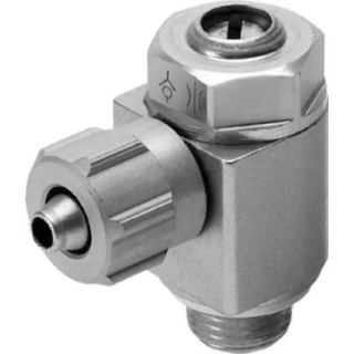 Festo Pressure Relief Valve with Union Nut G 1/8, Threaded 1/8 in, Brass, Nitrile Rubber, Aluminium, Zinc GRLA-1/8-PK-6-B