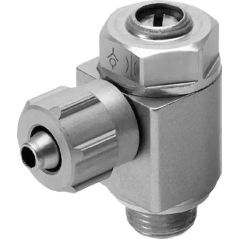 Festo Pressure Relief Valve with Union Nut G 1/8, Threaded 1/8 in, Brass, Nitrile Rubber, Aluminium, Zinc GRLA-1/8-PK-6-B