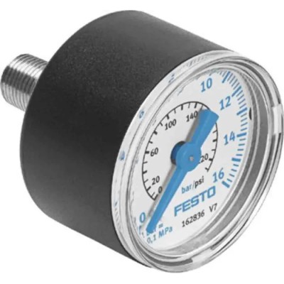 Festo 40 mm R 1/8 Threaded Pressure Gauge 16 bar MA-40-16-1/8-EN-DPA